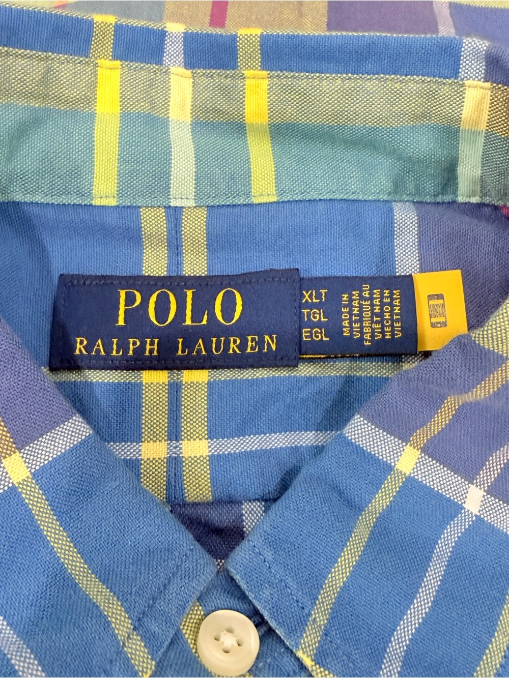 Polo Ralph Lauren XLT 100% Cotton Madras Plaid Button Down Long Sleeve Shirt NWT - Picture 12 of 15